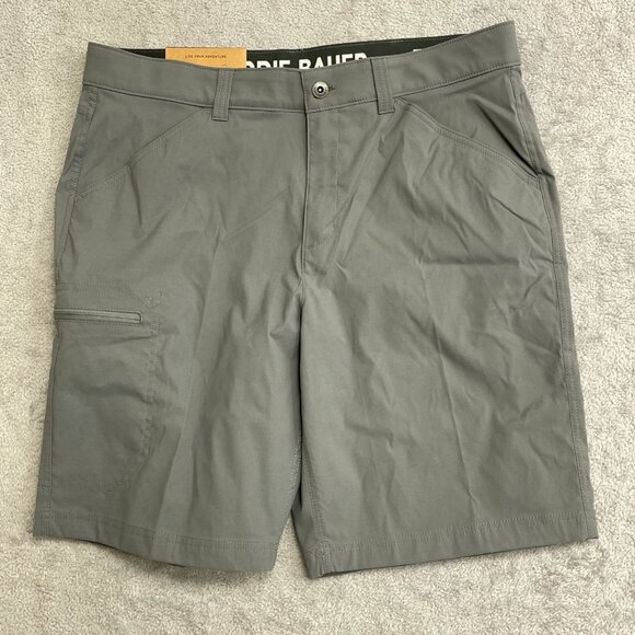 NEW Eddie Bauer Rainier 10” Tech Shorts Men’s 36 Cargo Outdoor Gray - Picture 2 of 8